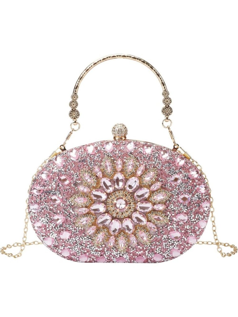 Sparkly Rhinestone Evening Clutch Purse for Weddings & Parties - Glitter Handbag